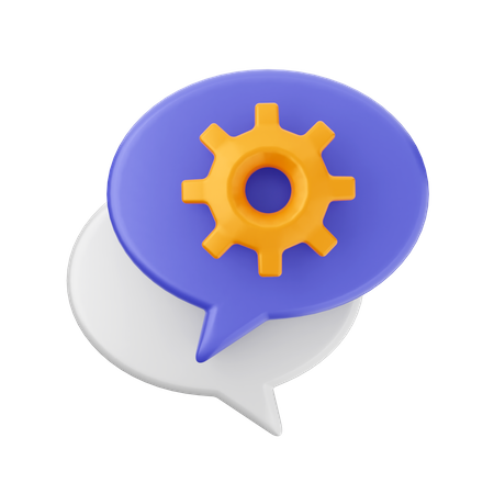 Chat setting  3D Icon