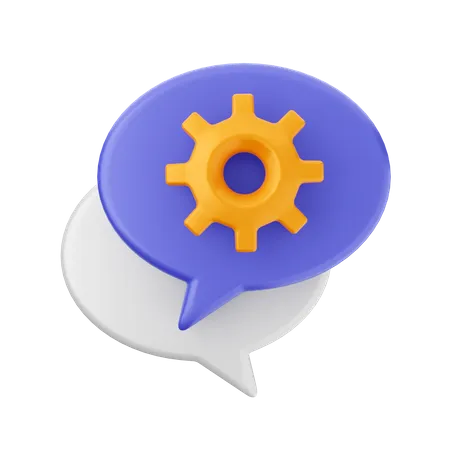 Chat setting  3D Icon