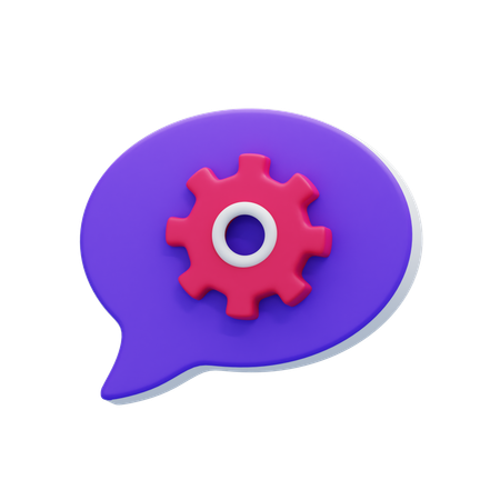 Chat Setting Bubble  3D Icon