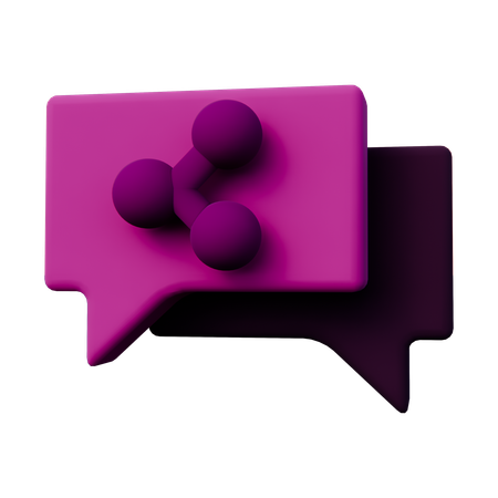 Chat Share  3D Icon