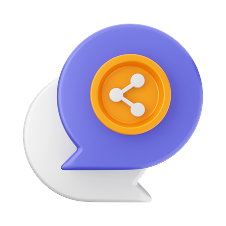 Chat share  3D Icon