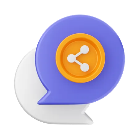 Chat share  3D Icon