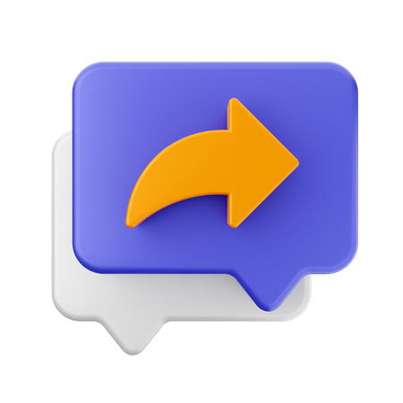 Chat share  3D Icon