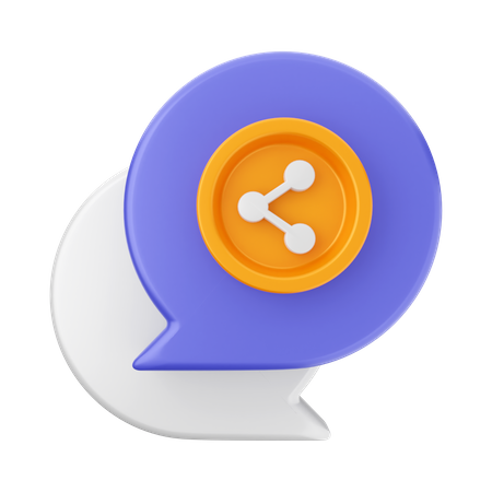 Chat share  3D Icon