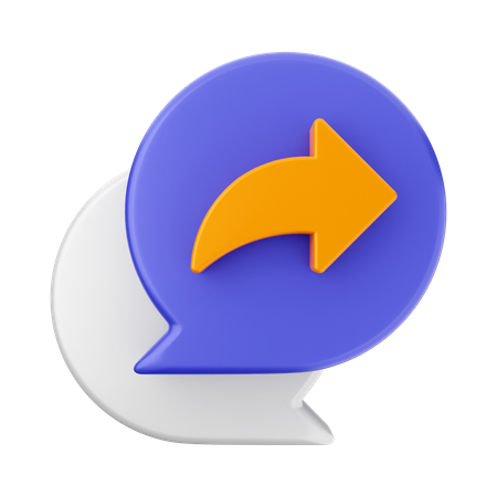Chat Share 3D Icon
