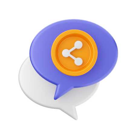 Chat share 3D Icon