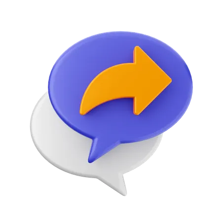 Chat Share 3D Icon