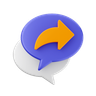 chat sharing 3d logos