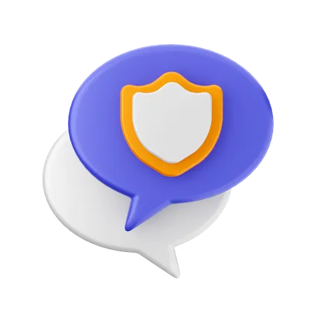 Chat shield  3D Icon