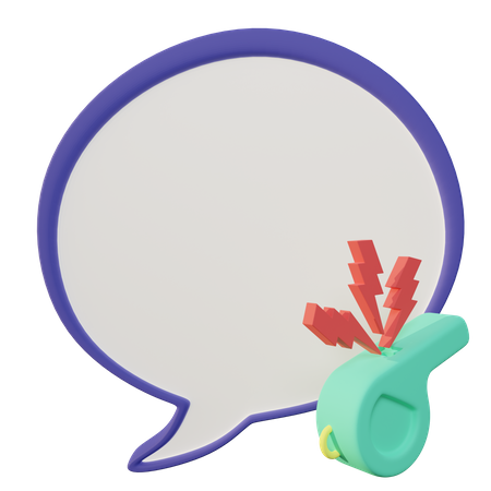 Sifflet de discussion  3D Icon