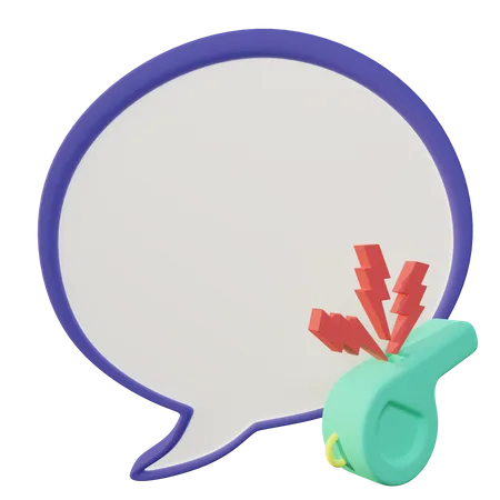 Sifflet de discussion  3D Icon