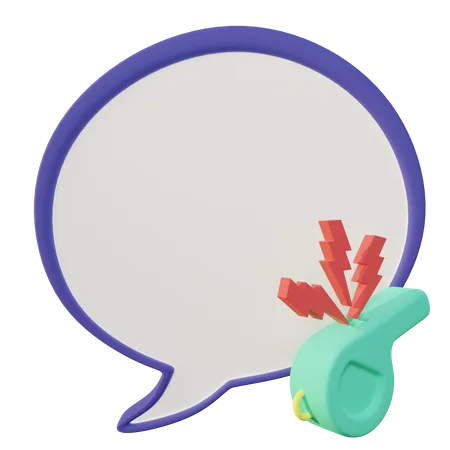 Silbato de chat  3D Icon