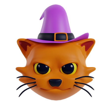 Chat sorcier  3D Icon