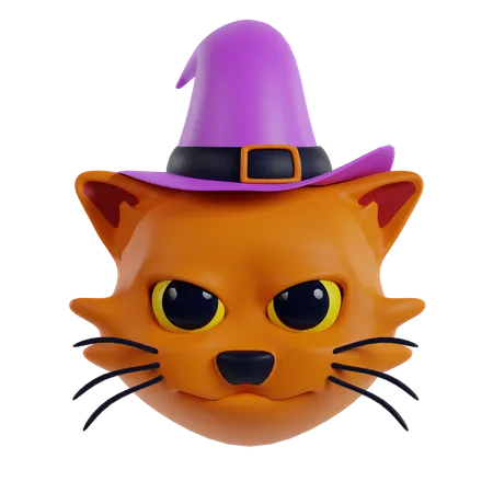 Chat sorcier  3D Icon