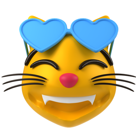 Chat souriant  3D Icon