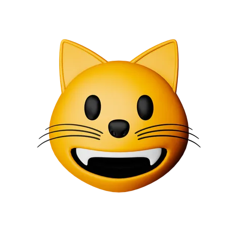 Emoji chat souriant  3D Icon