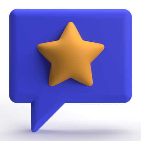 Chat Star  3D Icon