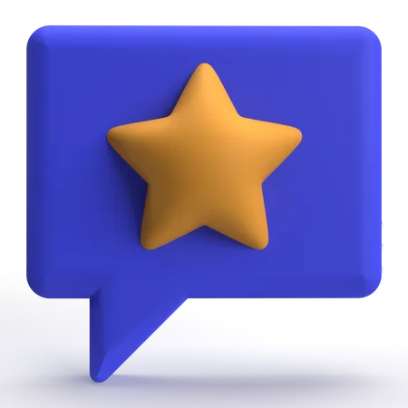 Chat Star  3D Icon