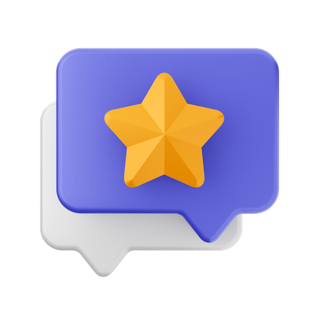 Chat star  3D Icon