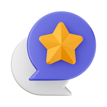 Chat Star  3D Icon