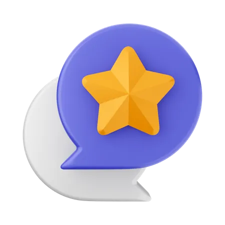 Chat Star  3D Icon