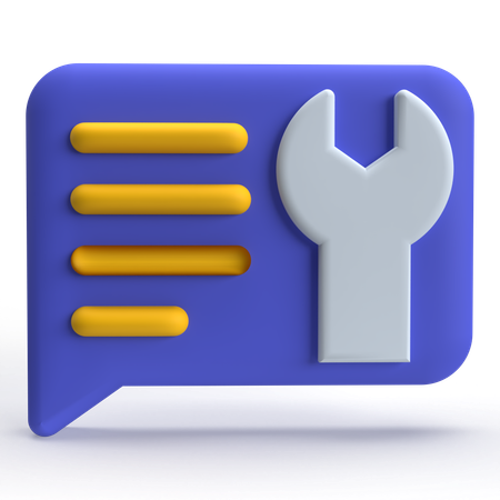 Chat Support  3D Icon