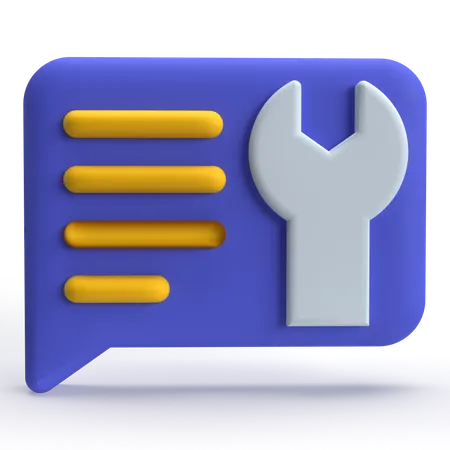 Chat Support  3D Icon