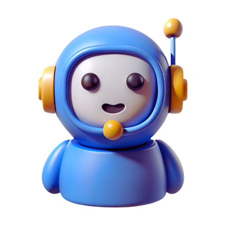 Chat Support Robot  3D Icon
