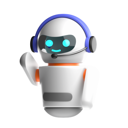 Chat Support Robot  3D Icon