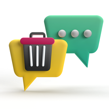 Chat supprimer  3D Icon