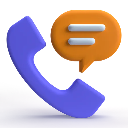 Conversation téléphonique  3D Icon