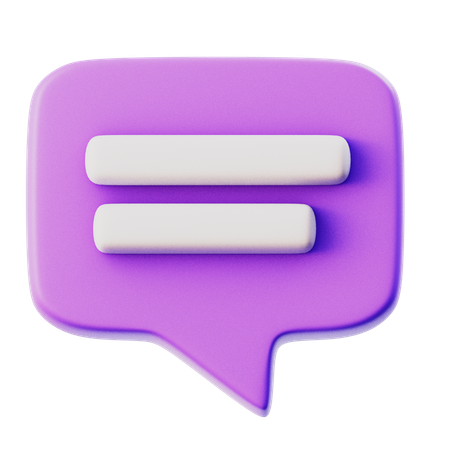 Chat text  3D Icon
