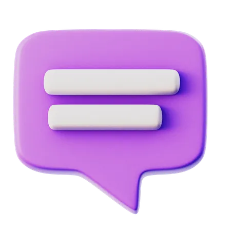 Chat text  3D Icon