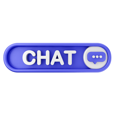 Chat Text Button  3D Icon