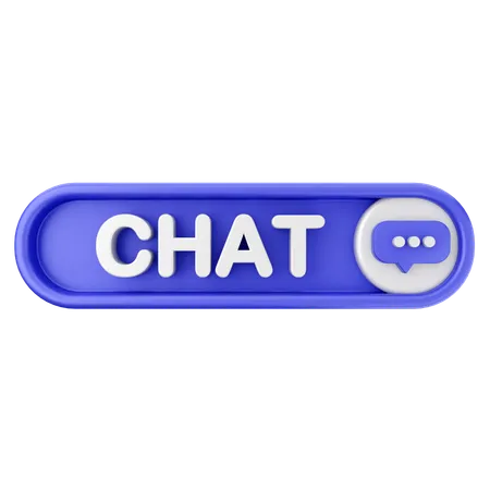 Chat Text Button  3D Icon