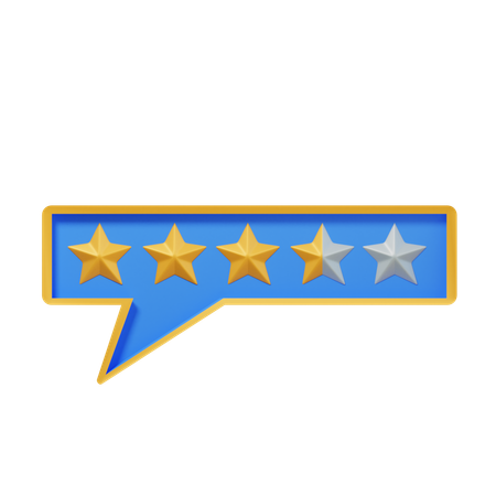 Chat Three Point Five Star  3D Icon