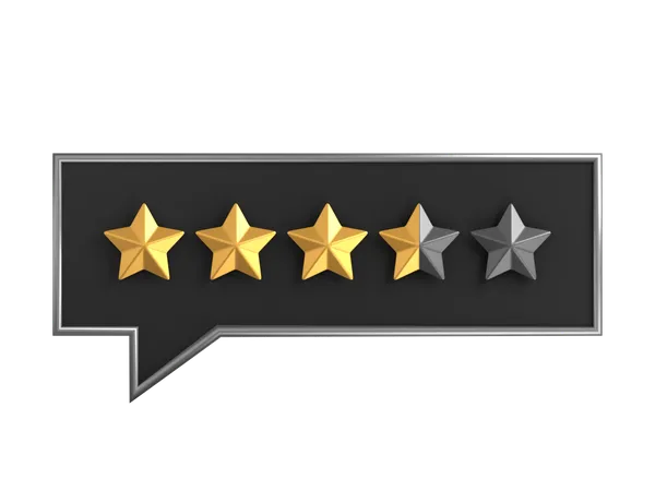 Chat Three Point Five Star Rating  3D Icon
