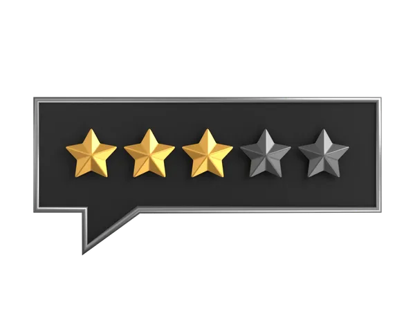 Chat Three Star Rating 3 D Icon 3D Icon