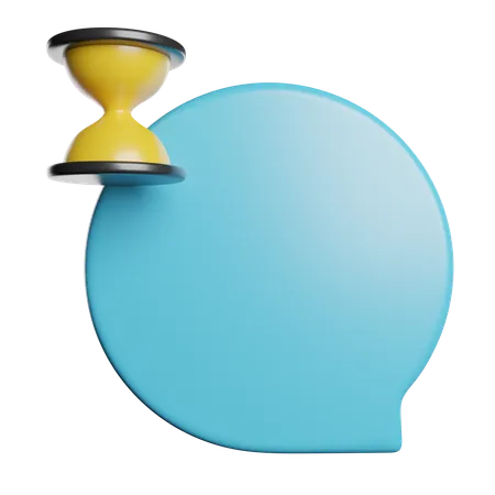 Chat Bubble Time 3D Icon