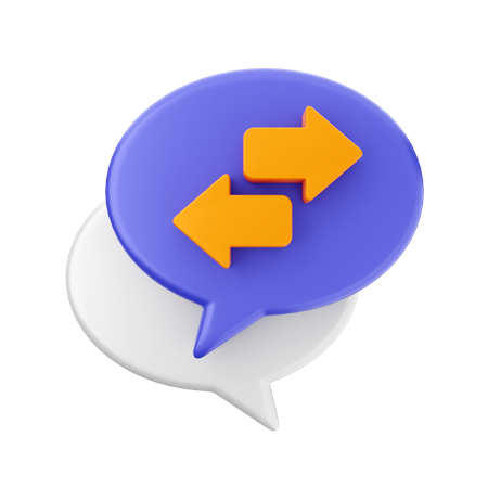 Chat Transaction  3D Icon