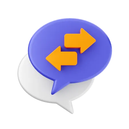 Chat Transaction  3D Icon