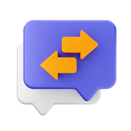 Chat transfer  3D Icon