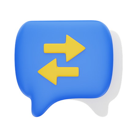 Chat Transfer  3D Icon