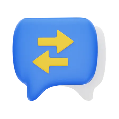 Chat Transfer  3D Icon