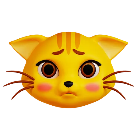 Chat triste  3D Icon