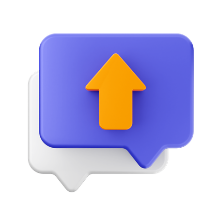 Chat upload  3D Icon