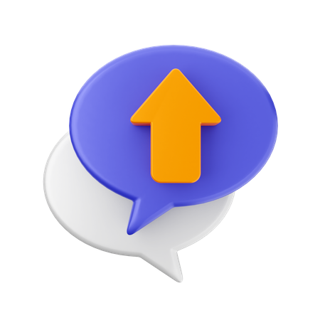 Chat upload  3D Icon