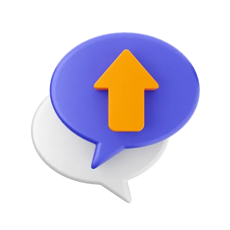 Chat upload  3D Icon