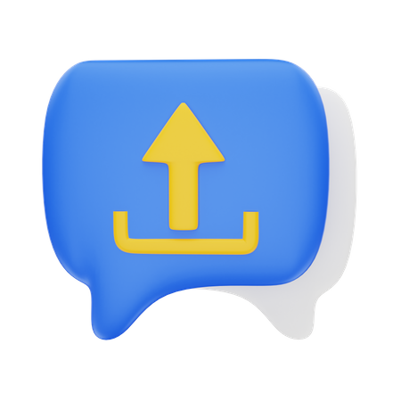 Chat Upload  3D Icon