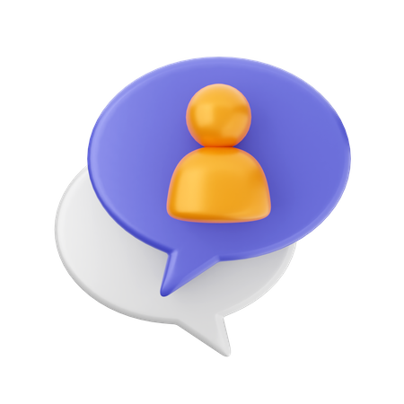 Chat user  3D Icon